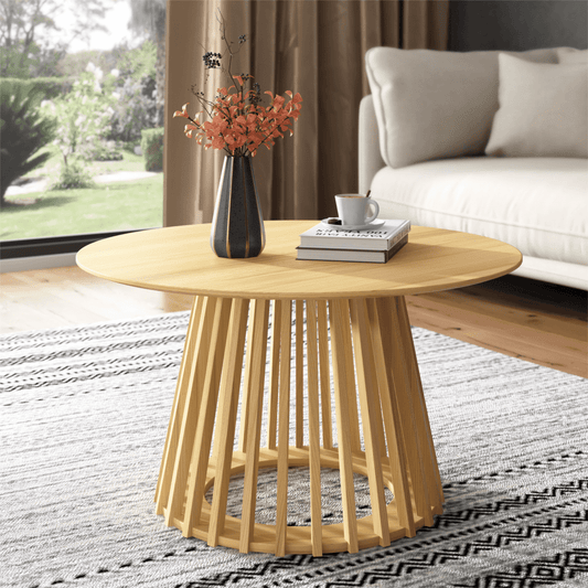 Image of palmer coastal haven natural coffee table  ideal for luxury casual home interiors