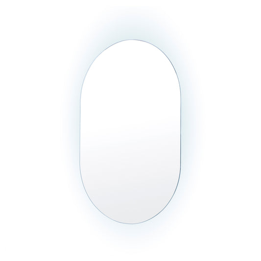 Image of led wall mirror oval anti-fog bathroom 50x75cm  ideal for luxury casual home interiors