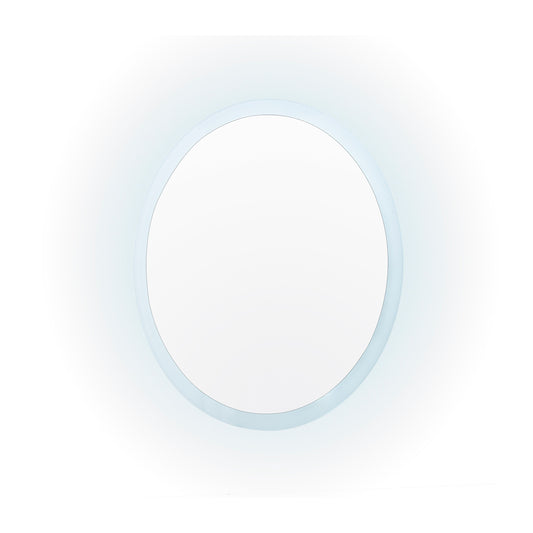 Image of led wall mirror round anti-fog bathroom 50cm  ideal for luxury casual home interiors