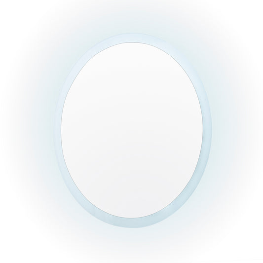 Image of led wall mirror round anti-fog bathroom 70cm  ideal for luxury casual home interiors