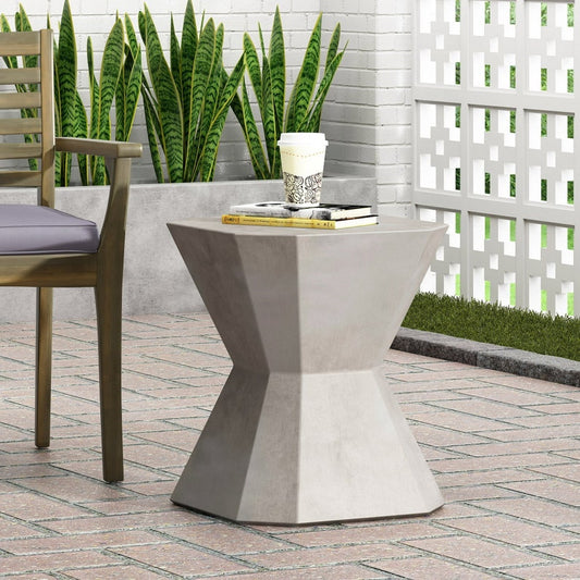 Image of tablua australia coffee table round large side table 45 cm wide 51cm height grey  ideal for luxury casual home interiors