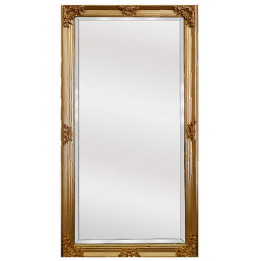 Image of deluxe french provincial ornate mirror - gold - x large 210cm x 110cm  ideal for luxury casual home interiors