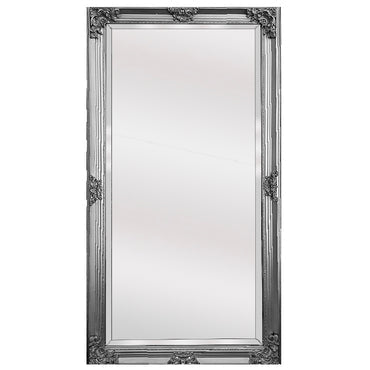 Image of deluxe french provincial ornate mirror - silver - x large 210cm x 110cm  ideal for luxury casual home interiors