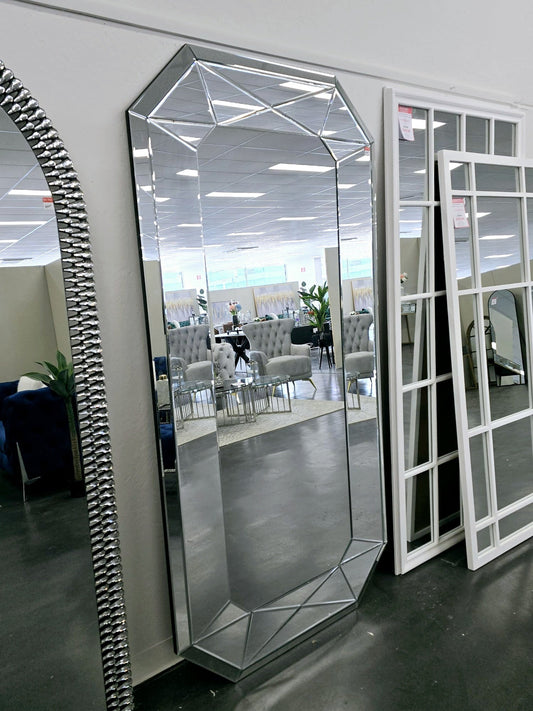 Image of geometric extra large mirror  ideal for luxury casual home interiors