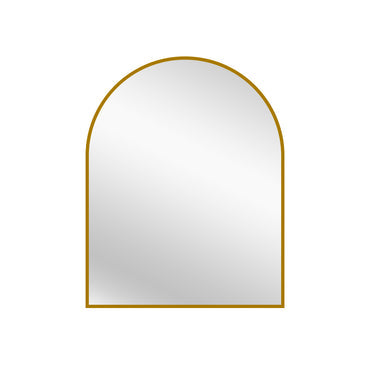 Image of gold metal arch mirror  - small 80cm x 100cm  ideal for luxury casual home interiors