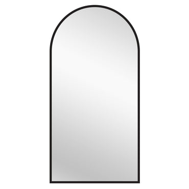Image of black metal arch mirror - x large 100cm x 200cm  ideal for luxury casual home interiors