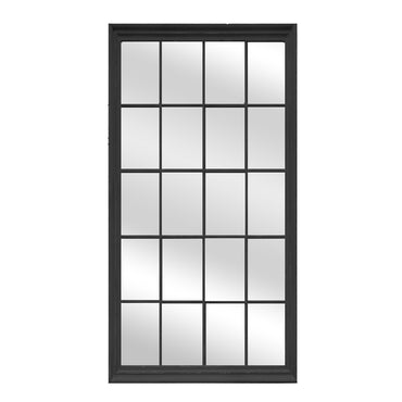 Image of window style mirror - black rectangle 100cm x 200cm  ideal for luxury casual home interiors
