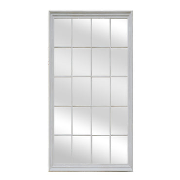 Image of window style mirror - white rectangle 100cm x 200cm  ideal for luxury casual home interiors
