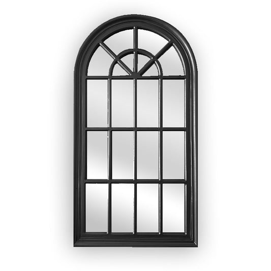 Image of window style mirror - black arch 70 cm x 130 cm  ideal for luxury casual home interiors