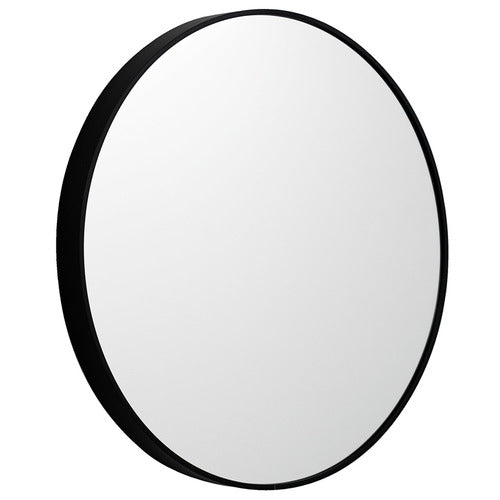 Image of metal round mirror 100cm - black  ideal for luxury casual home interiors