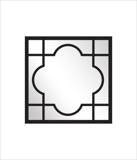 Image of window style mirror - black square 75cm x 75cm  ideal for luxury casual home interiors