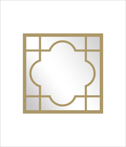 Image of window style mirror - gold square 75cm x 75cm  ideal for luxury casual home interiors