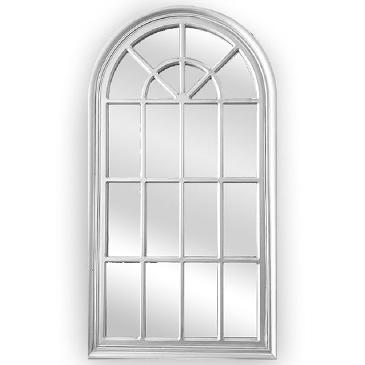Image of x-large window style mirror - white arch 100 cm x 180 cm  ideal for luxury casual home interiors