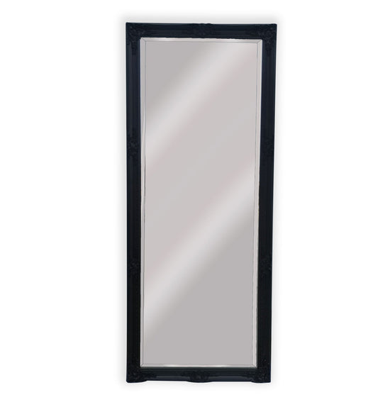 Image of french provincial ornate mirror - black - medium 70cm x 170cm  ideal for luxury casual home interiors