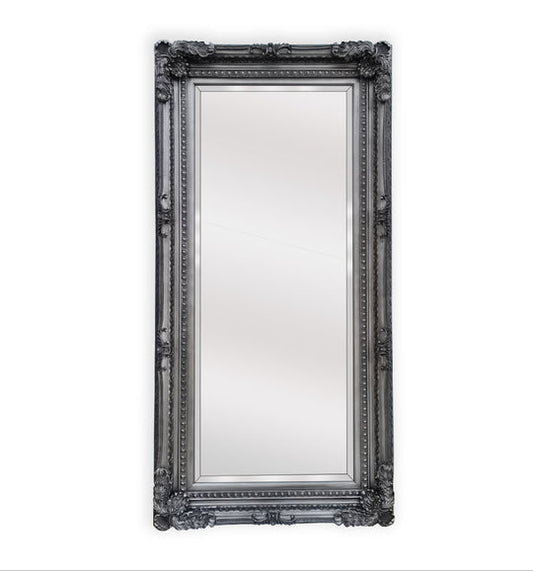 Image of lux french provincial ornate mirror - antique silver  ideal for luxury casual home interiors