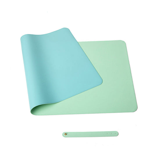 Image of green 90cm*45cm dual useoffice desk pad waterproof pu leather computer mouse pad  suitable for aged care, corporate offices, and commercial settings