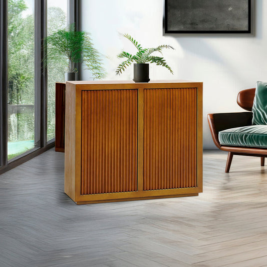 Image of buffet mdf brown colour two doors sideboard storage cabinet  available at The Epic Shop