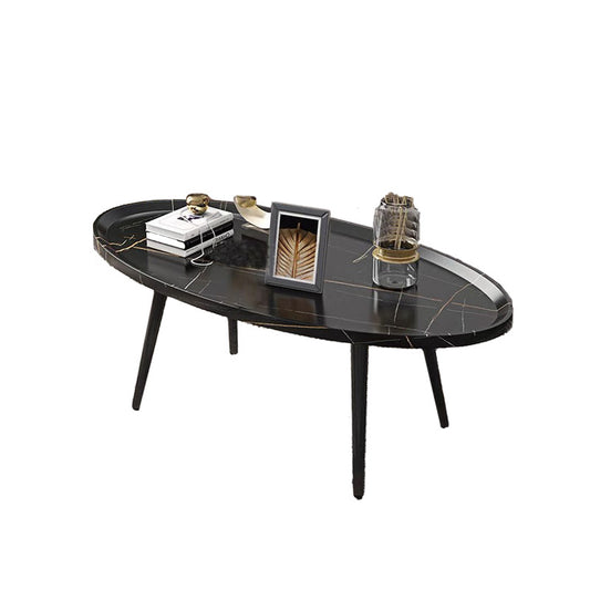 Image of coffee table living room accent oval table contemporary style leisure tea table  ideal for luxury casual home interiors