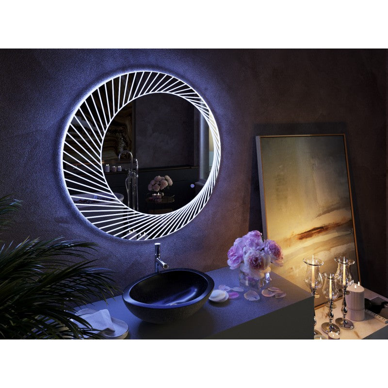 Image of bucciano round led bathroom wall mirror  available at The Epic Shop