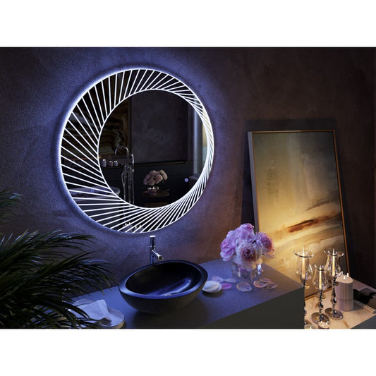 Image of bucciano round led bathroom wall mirror  available at The Epic Shop