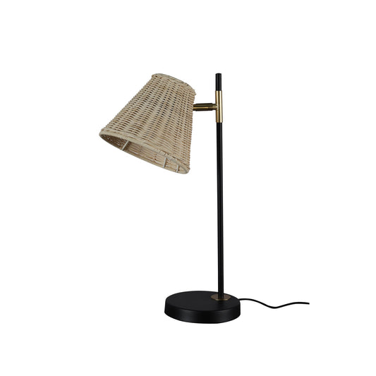Image of yvette rattan table lamp  versatile for both home and professional use