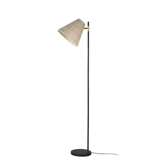 Image of yvette rattan floor lamp  versatile for both home and professional use