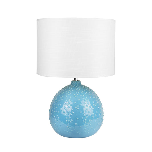 Image of boden ceramic table lamp - blue  ideal for luxury casual home interiors