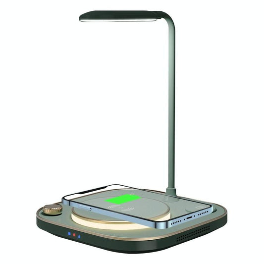Image of 15w 3 in 1 wireless charger & table lamp - green  available at The Epic Shop