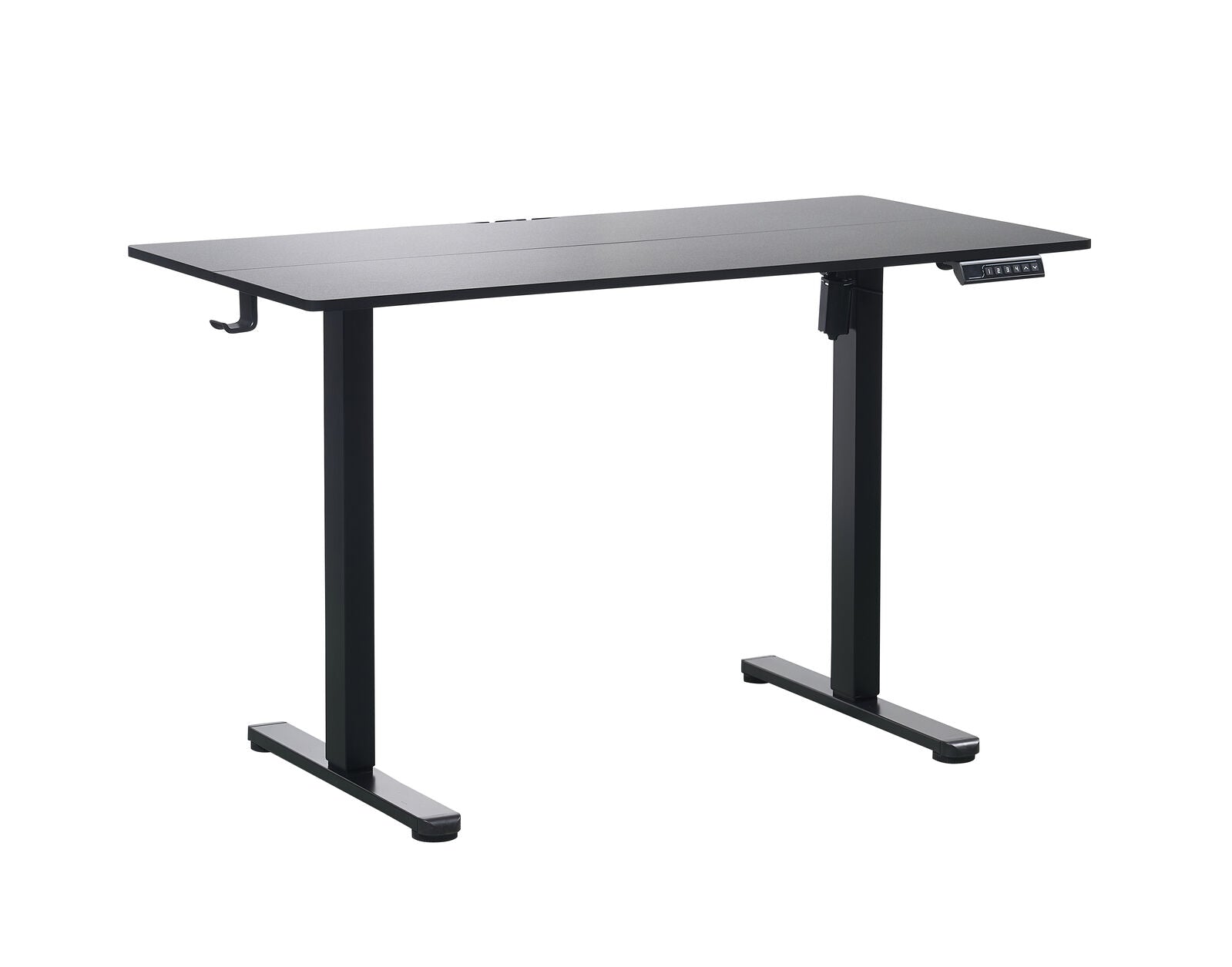 Image of 120 x 70cm electric standing desk height adjustable motorised electric sit stand in black  versatile for both home and professional use