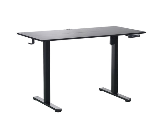 Image of 120 x 70cm electric standing desk height adjustable motorised electric sit stand in black  versatile for both home and professional use
