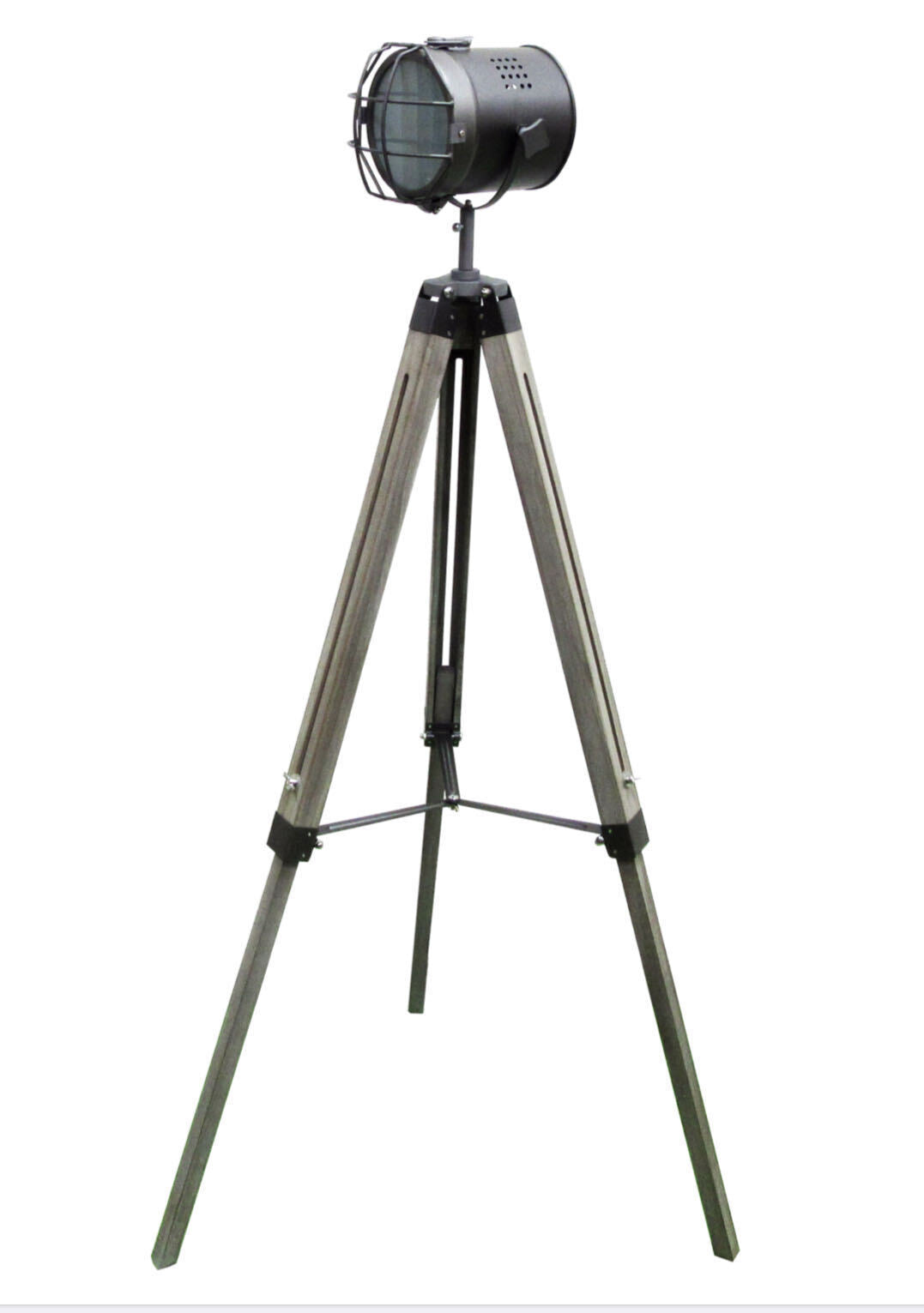 Image of 139cm nautical tripod floor lamp w steel grey lamp head searchlight spot light modern  available at The Epic Shop
