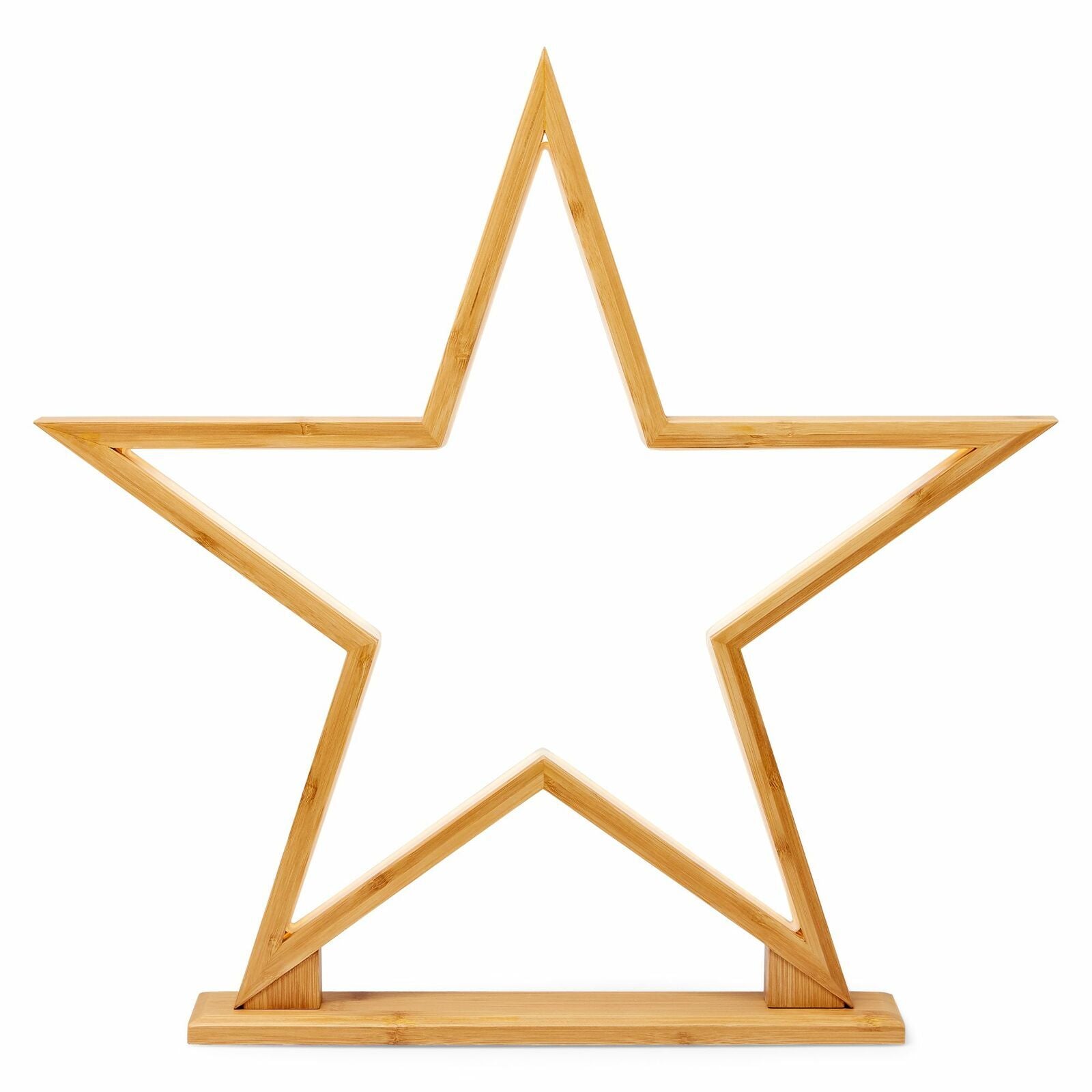Image of 52cm bamboo star led table desk lamp light modern designer - natural  versatile for both home and professional use