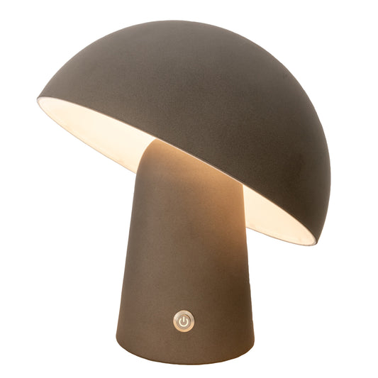Image of led cordless mushroom usb rechargeable table lamp dimming night light - steel grey  available at The Epic Shop