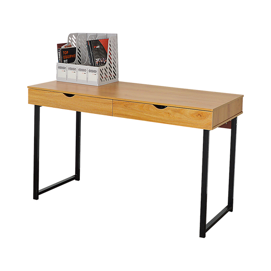 Image of wood computer desk pc laptop table gaming desk home office study furniture  versatile for both home and professional use