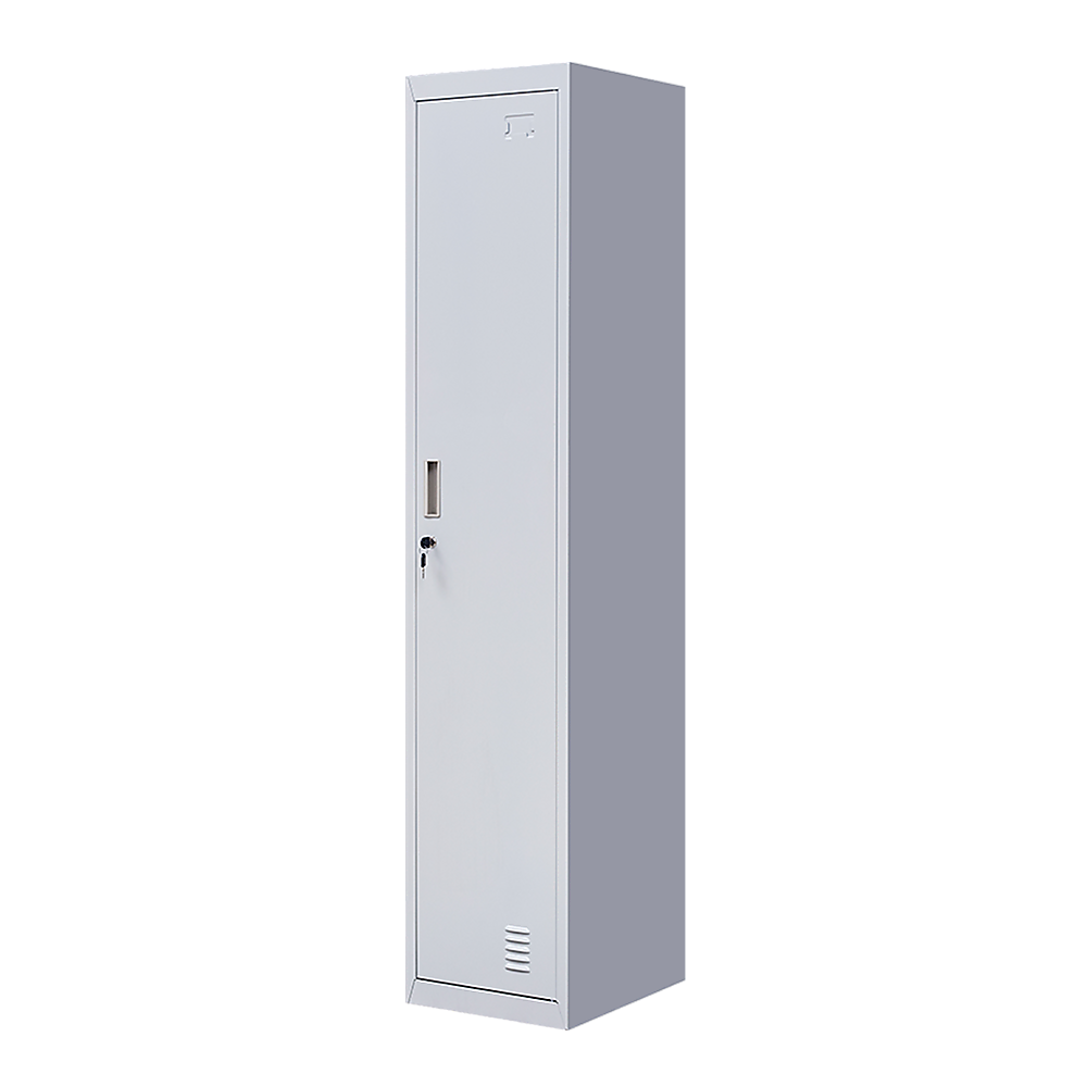 Image of one-door office gym shed clothing locker cabinet  suitable for aged care, corporate offices, and commercial settings
