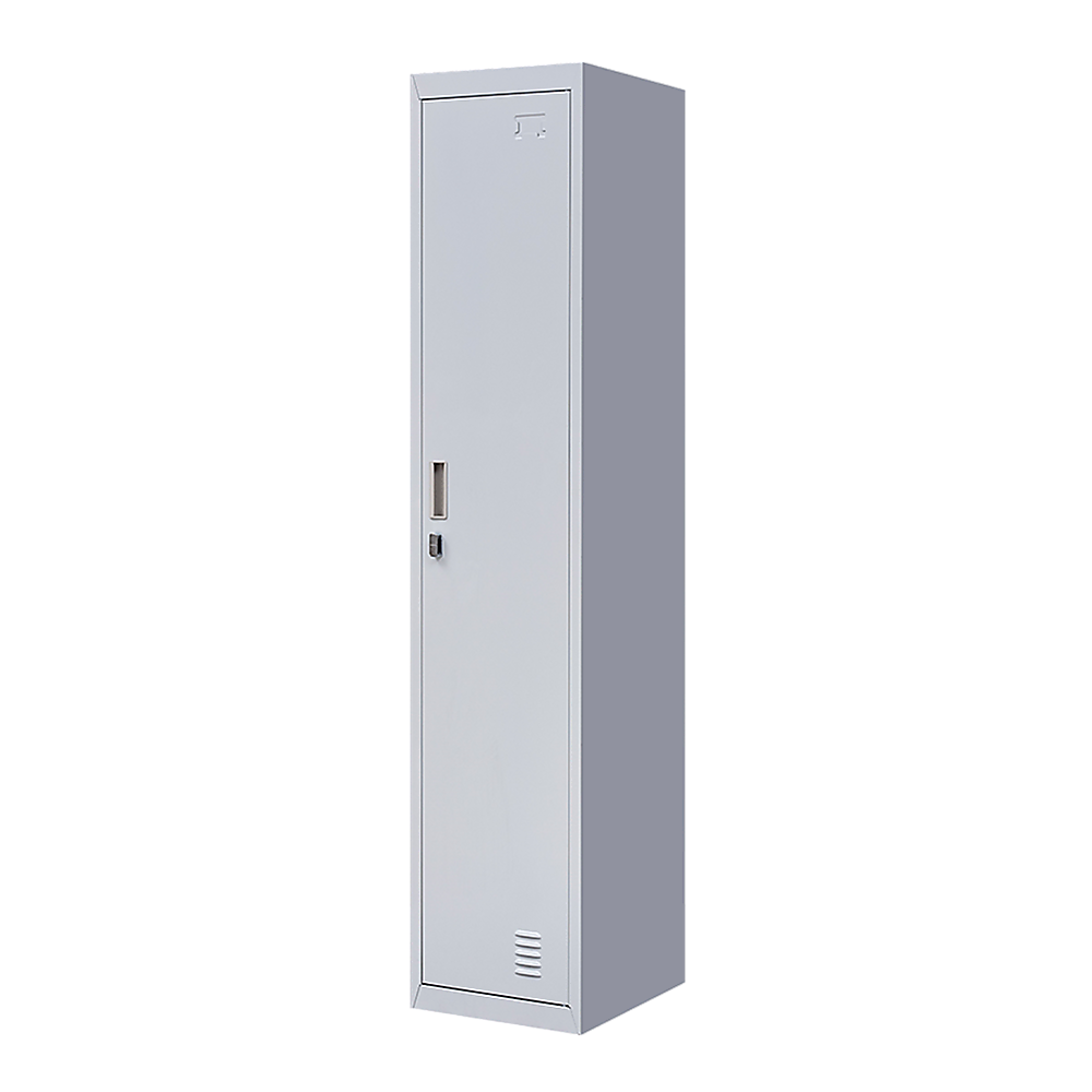 Image of one-door office gym shed clothing locker cabinet  suitable for aged care, corporate offices, and commercial settings