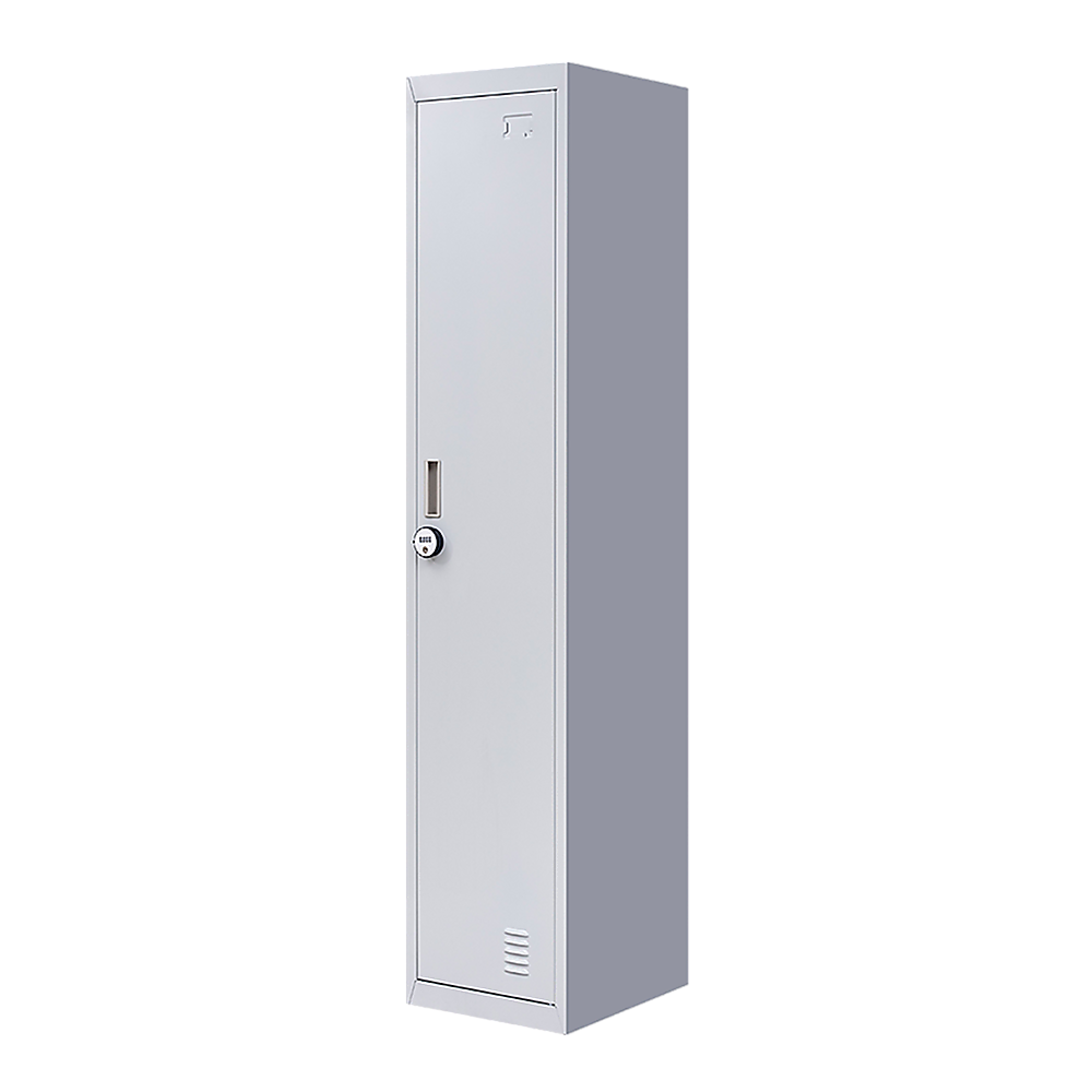 Image of one-door office gym shed clothing locker cabinet  suitable for aged care, corporate offices, and commercial settings
