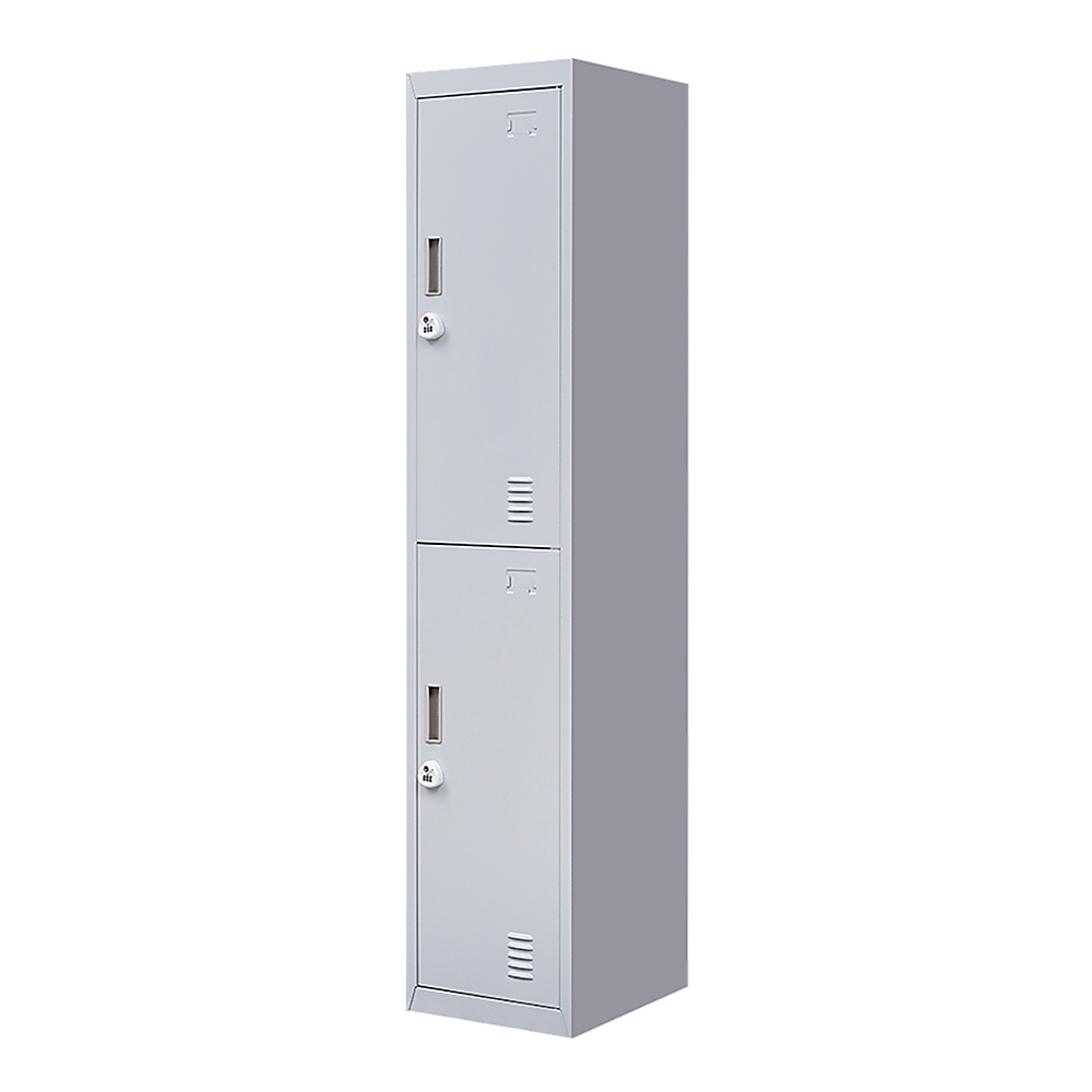 Image of 2-door vertical locker for office gym shed school home storage  versatile for both home and professional use