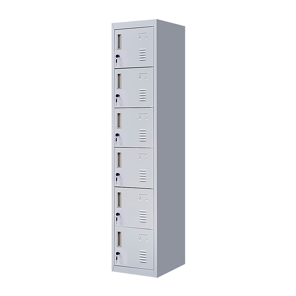 Image of 6-door locker for office gym shed school home storage  versatile for both home and professional use