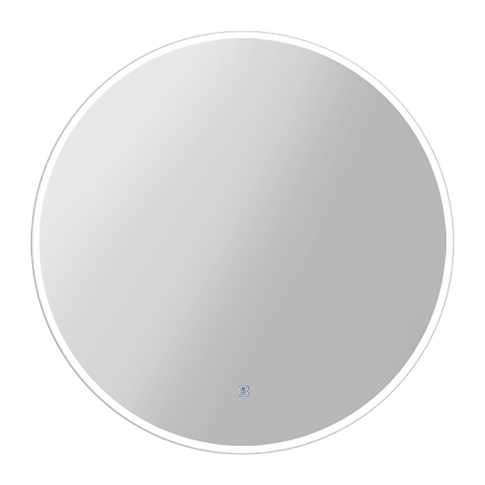 Image of 80cm led wall mirror bathroom mirrors light decor round  versatile for both home and professional use
