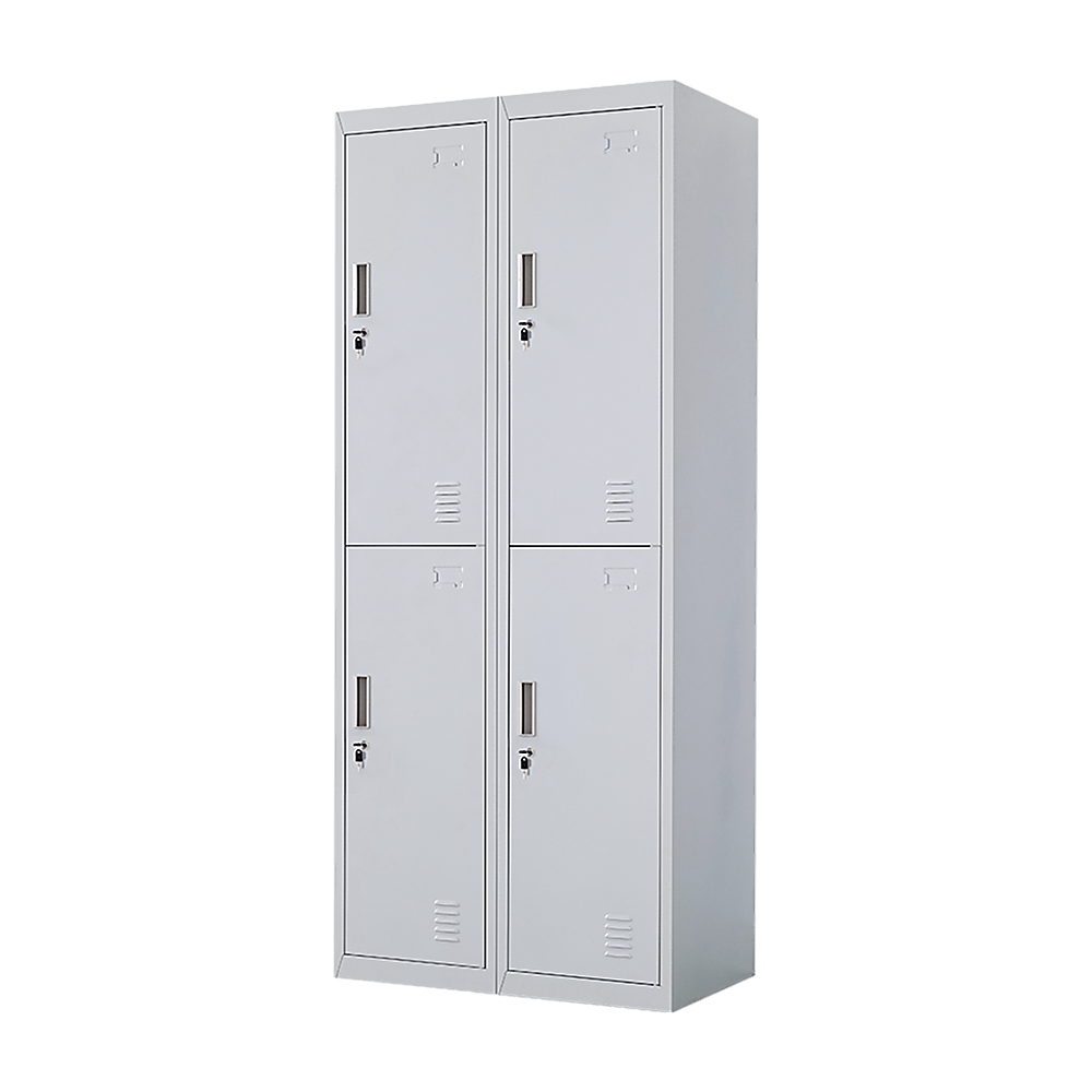 Image of four-door office gym shed storage locker  suitable for aged care, corporate offices, and commercial settings