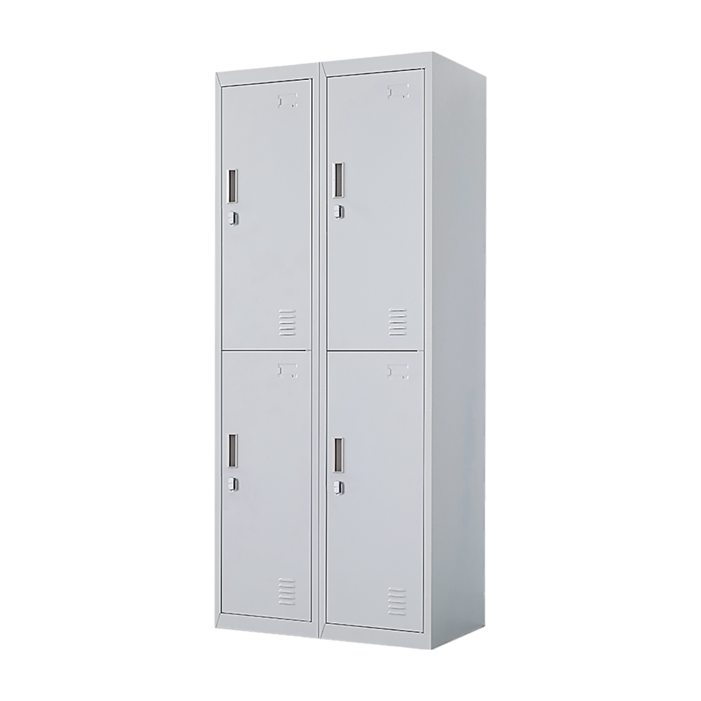 Image of four-door office gym shed storage locker  suitable for aged care, corporate offices, and commercial settings