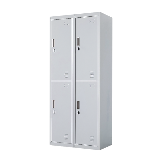 Image of four-door office gym shed storage locker  suitable for aged care, corporate offices, and commercial settings