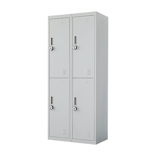 Image of four-door office gym shed storage locker  suitable for aged care, corporate offices, and commercial settings