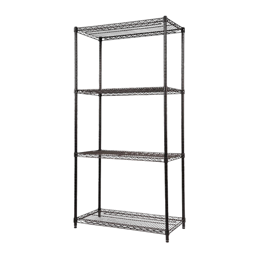 Image of modular wire storage shelf 1200 x 450 x 1800mm steel shelving  suitable for aged care, corporate offices, and commercial settings