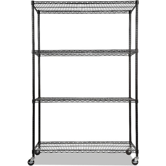 Image of modular wire storage shelf 1200 x 450 x 1800mm steel shelving  suitable for aged care, corporate offices, and commercial settings