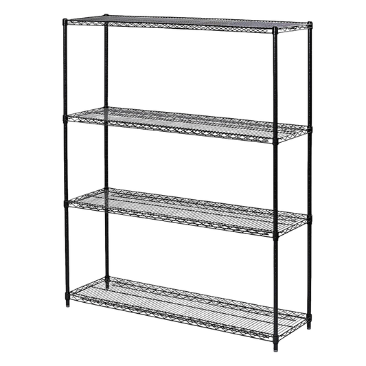 Image of modular wire storage shelf 1500 x 600 x 1800mm steel shelving  suitable for aged care, corporate offices, and commercial settings