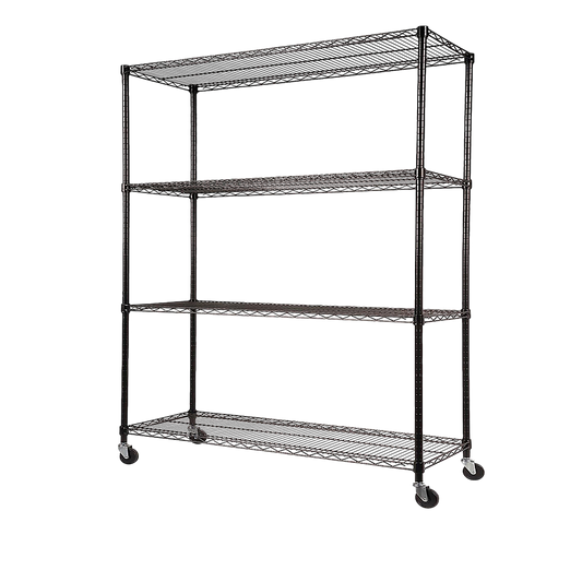 Image of modular wire storage shelf 1500 x 600 x 1800mm steel shelving  suitable for aged care, corporate offices, and commercial settings