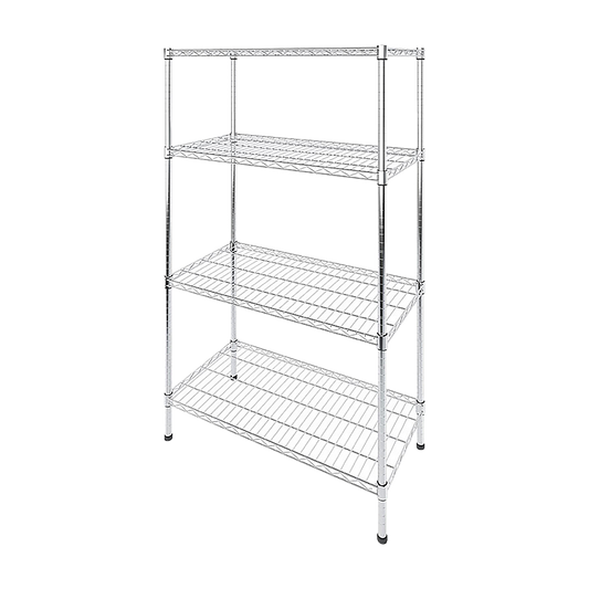 Image of modular wire storage shelf 900 x 350 x 1800mm steel shelving  suitable for aged care, corporate offices, and commercial settings