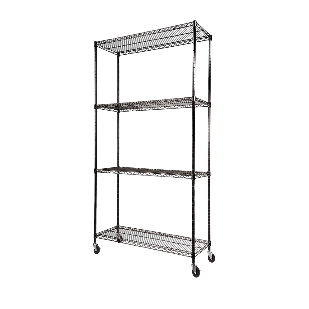 Image of modular wire storage shelf 900 x 350 x 1800mm steel shelving  suitable for aged care, corporate offices, and commercial settings